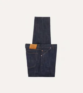 Indigo Rinse 15.5oz Japanese Selvedge Denim Five-Pocket Jeans Layering Piece Relaxed Lines