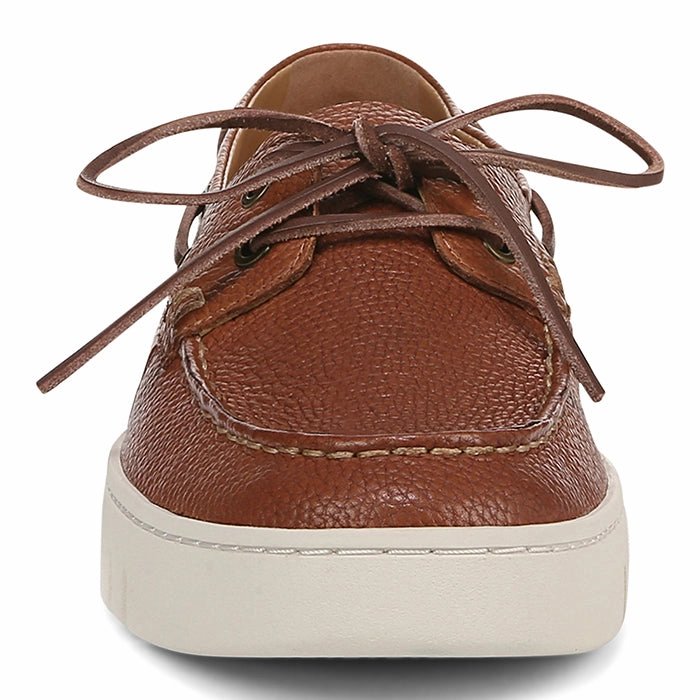 Mens Vionic Uptown Boat in Tan Soft Collar Padding soft inside