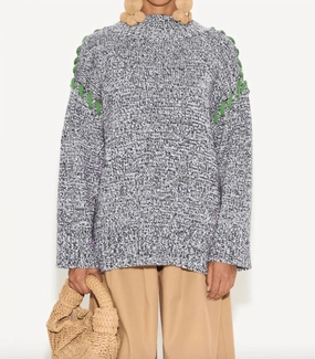 Versatile Apparel Leith Knit Whipstitch Sweater In Grey