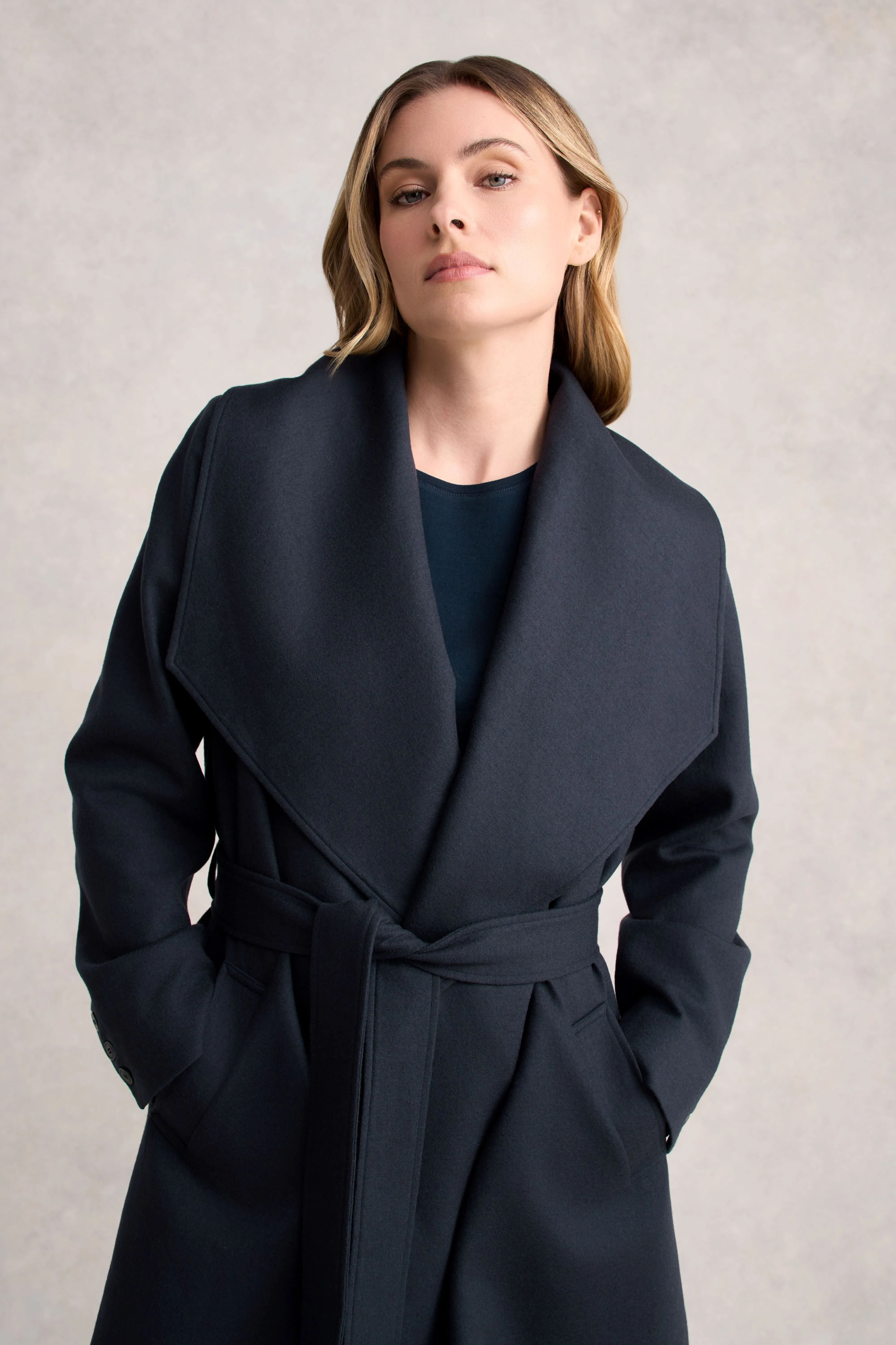Lightweight Windbreaker Tech Breathable Layer Wool Coatigan - Steel Grey