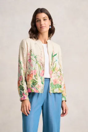 Resort Jacket ?C Botanical Print Non Slip Collar
