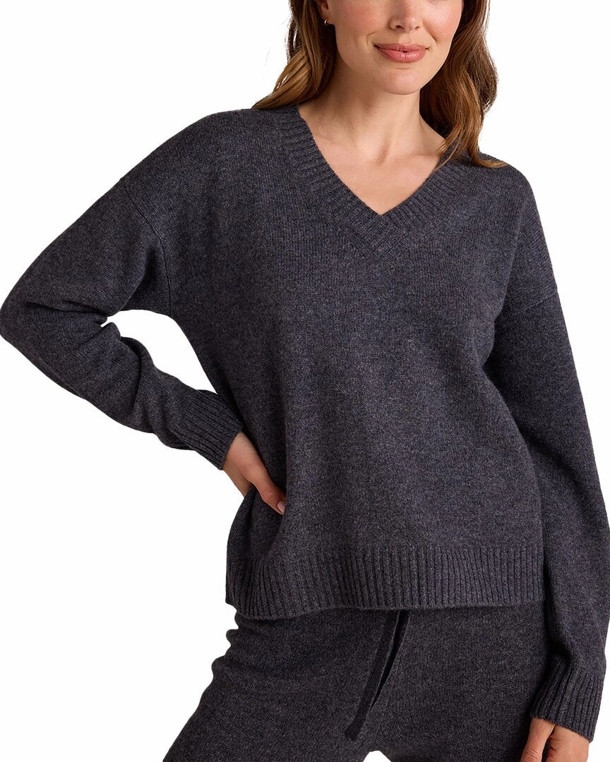 Bella Dahl V-Neck Wool & Cashmere-Blend Sweater Chilly Fit Wear