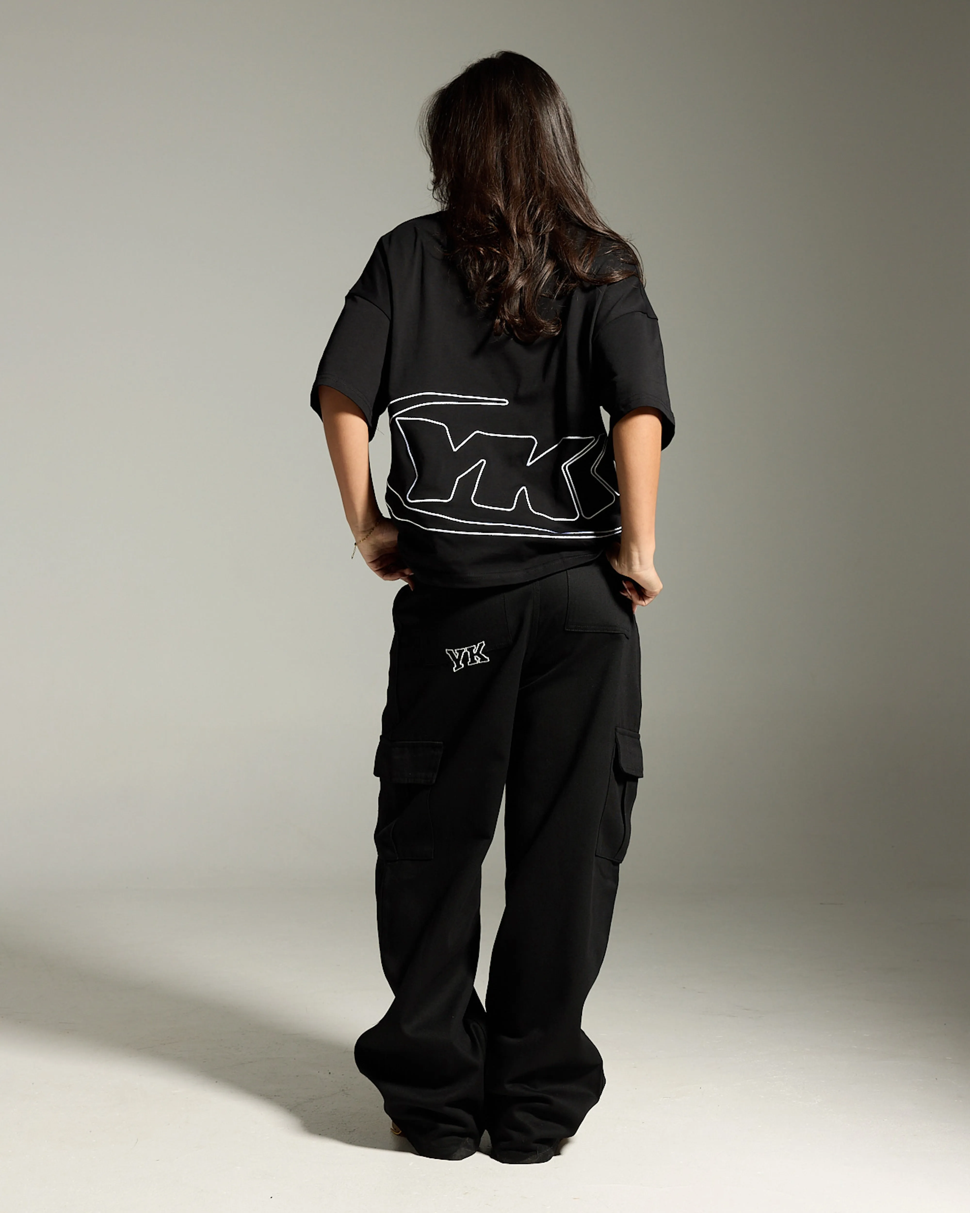 Outline Icon Tee | Black Easygoing Wear Non Toxic Printing