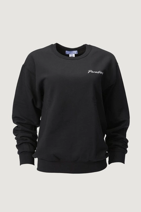 Geo P Crew Top In Black Knitted Design