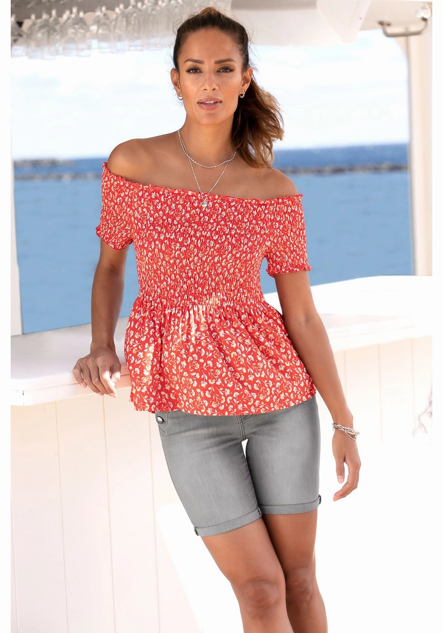 LASCANA Women's Button Detail Bermuda Shorts Day Fit