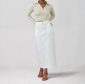 Ultra Comfort Simple Motion Madlyn High Rise Maxi Skirt In White