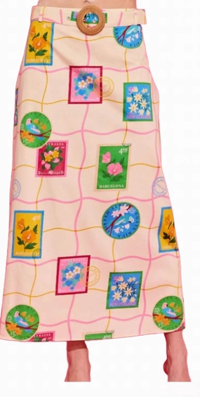 Maggie Postcard Skirt In Multi Creative Fashion Daily Wear