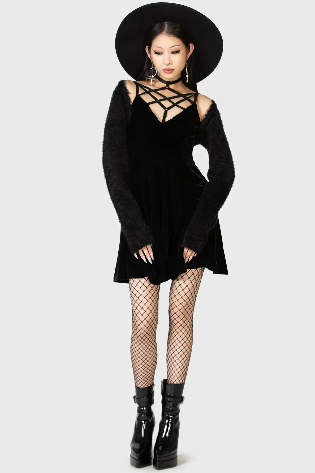 Breathable Style Sweet Mood Magica Skater Dress [B]