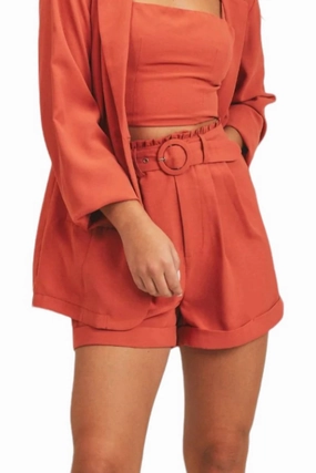 Parka Make It Up Short In Rust