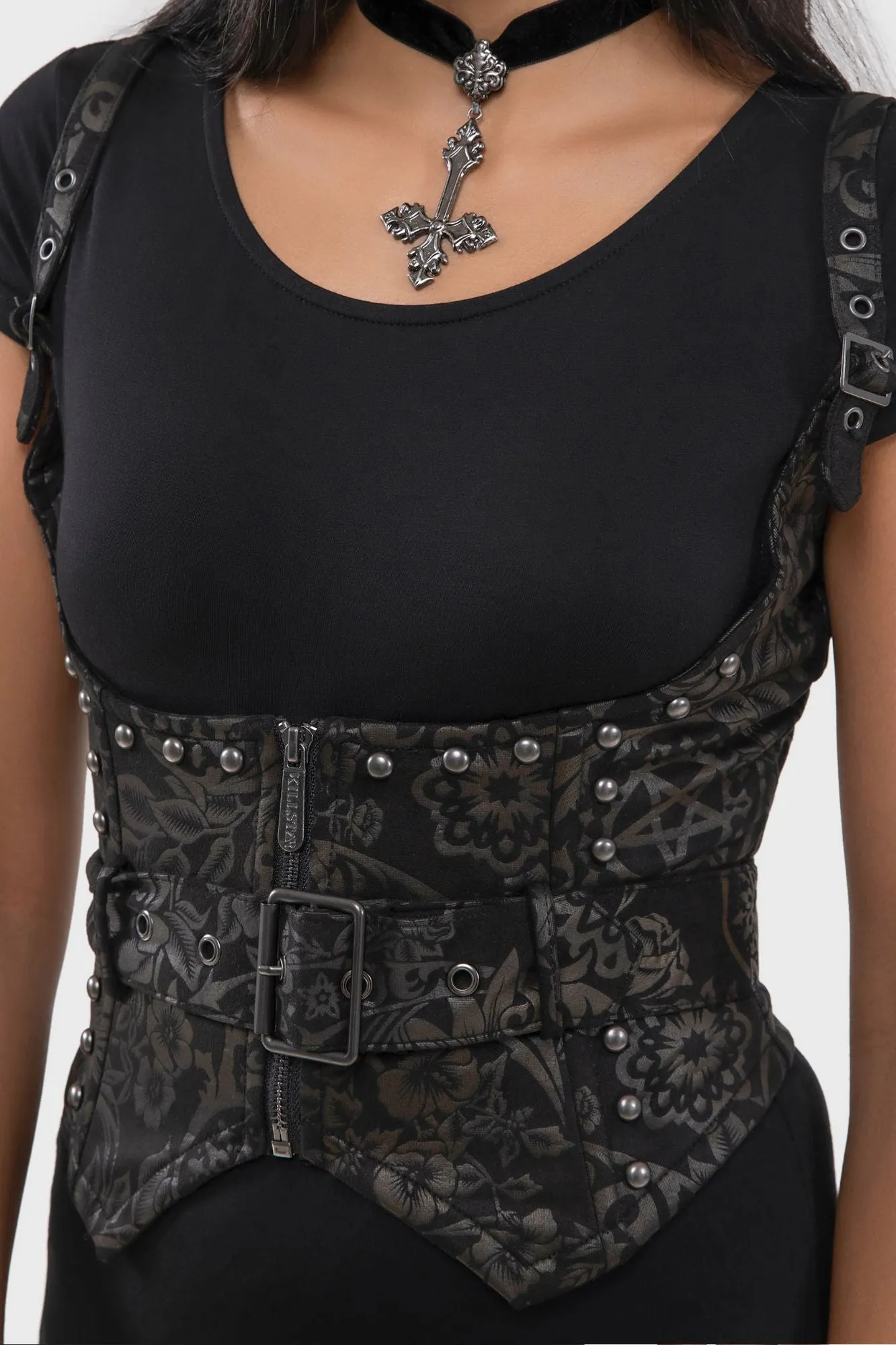 Thermal Regulating Design Malapas Underbust Corset [BLACK LILY]
