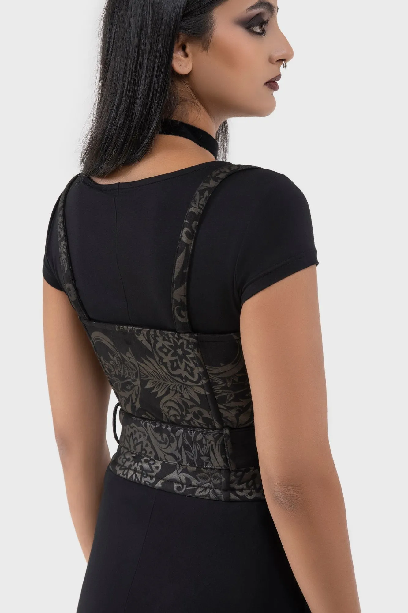 DoubleStitched Malapas Underbust Corset [BLACK LILY]