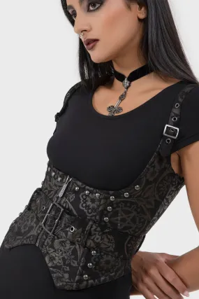 MultiPanelBreathability Everyday Look Malapas Underbust Corset [BLACK LILY]