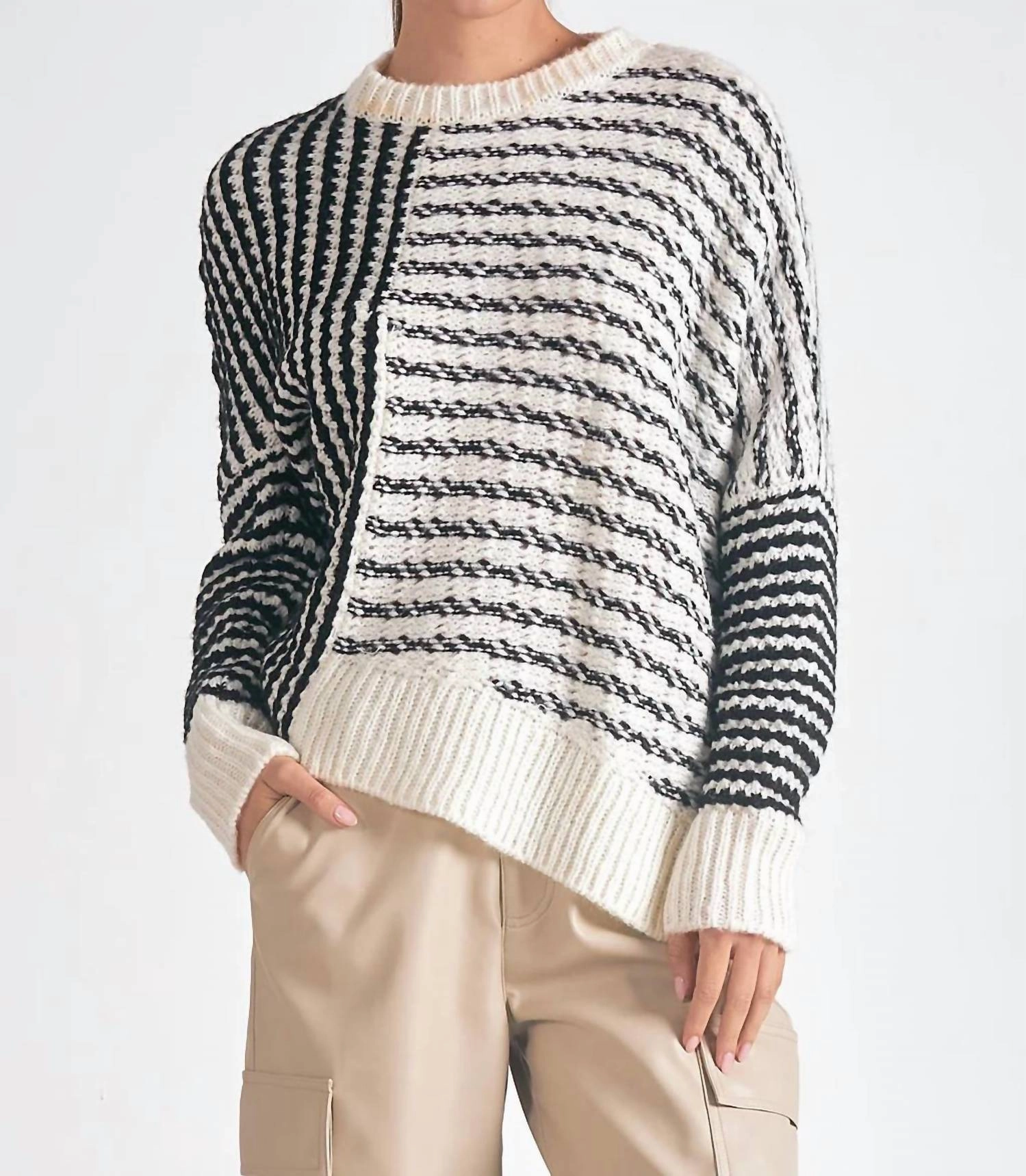 Warm Look Warm Wardrobe Mara Sweater In Grey