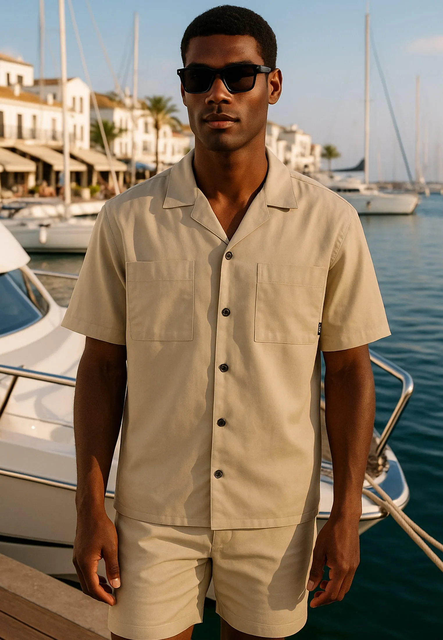 MARBELLA LIGHTWEIGHT HOLIDAY SHIRT DUNE Brunch Outfit color block