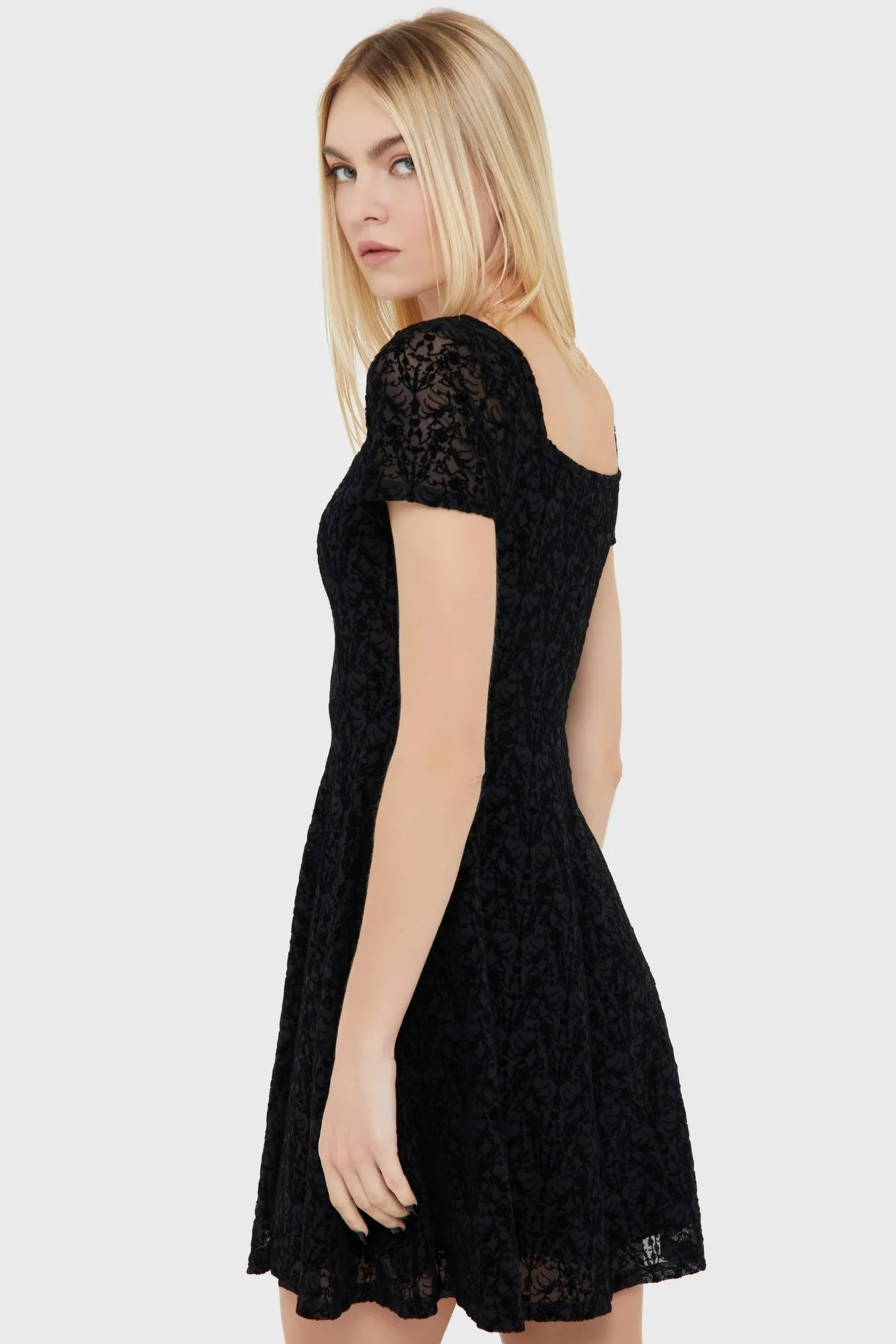 Satin Soft Comfortable fit Marceline Skater Dress