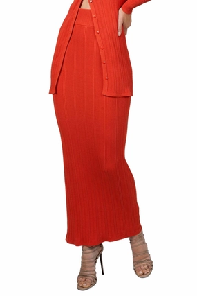 Maribel Knit Skirt In Fire Breezy Fit