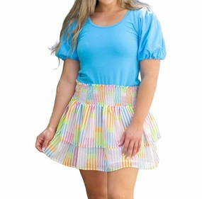 Sustainable Fabric Graceful Look Marley Mini Skirt In Boardwalk
