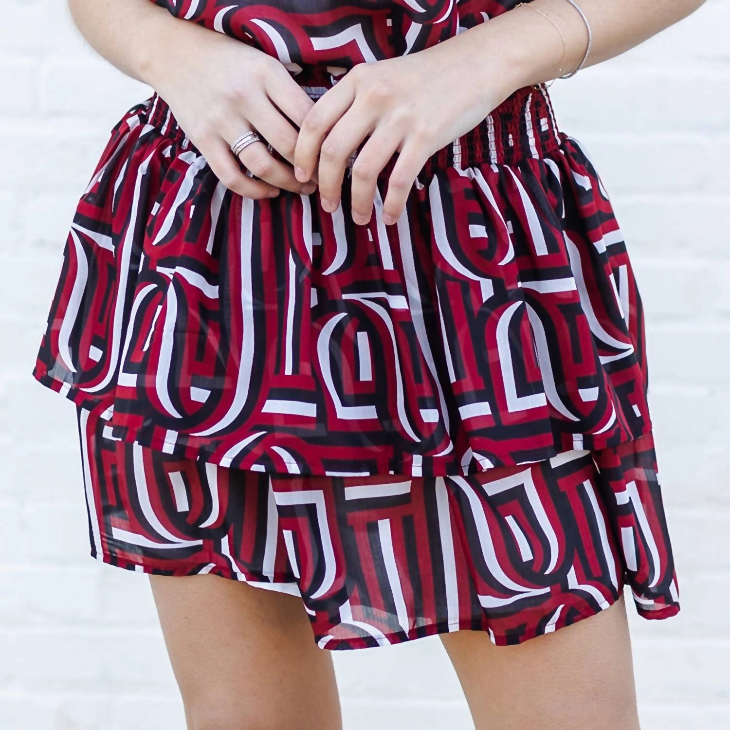 Comfort Wear Marley Skirt In Touchdown Garnet/black
