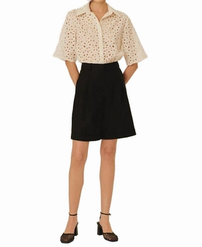 Mesh Ventilation Zones Soft Waist Maryam Short In Black