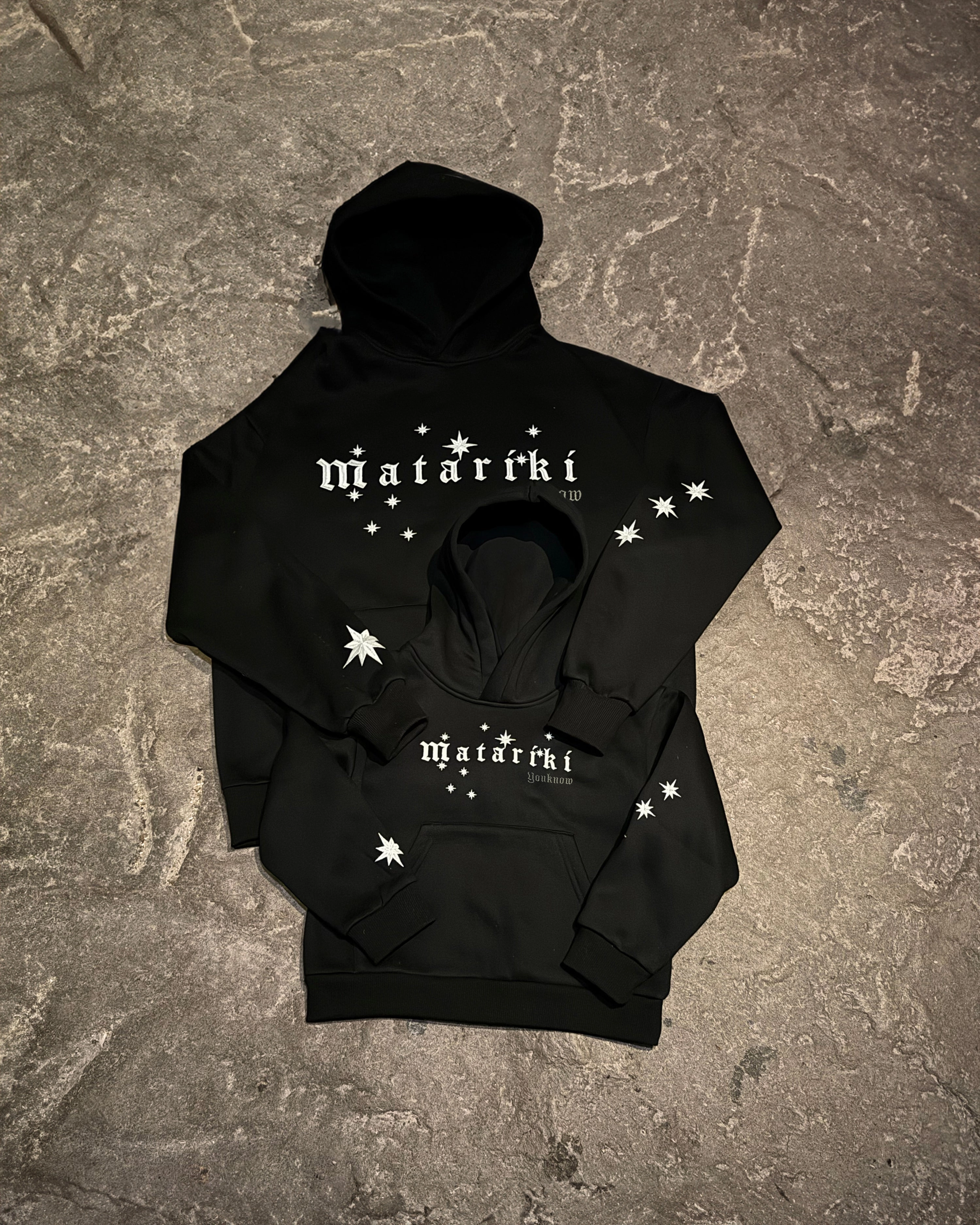 Wombat like university look Matariki Hoodie | Black