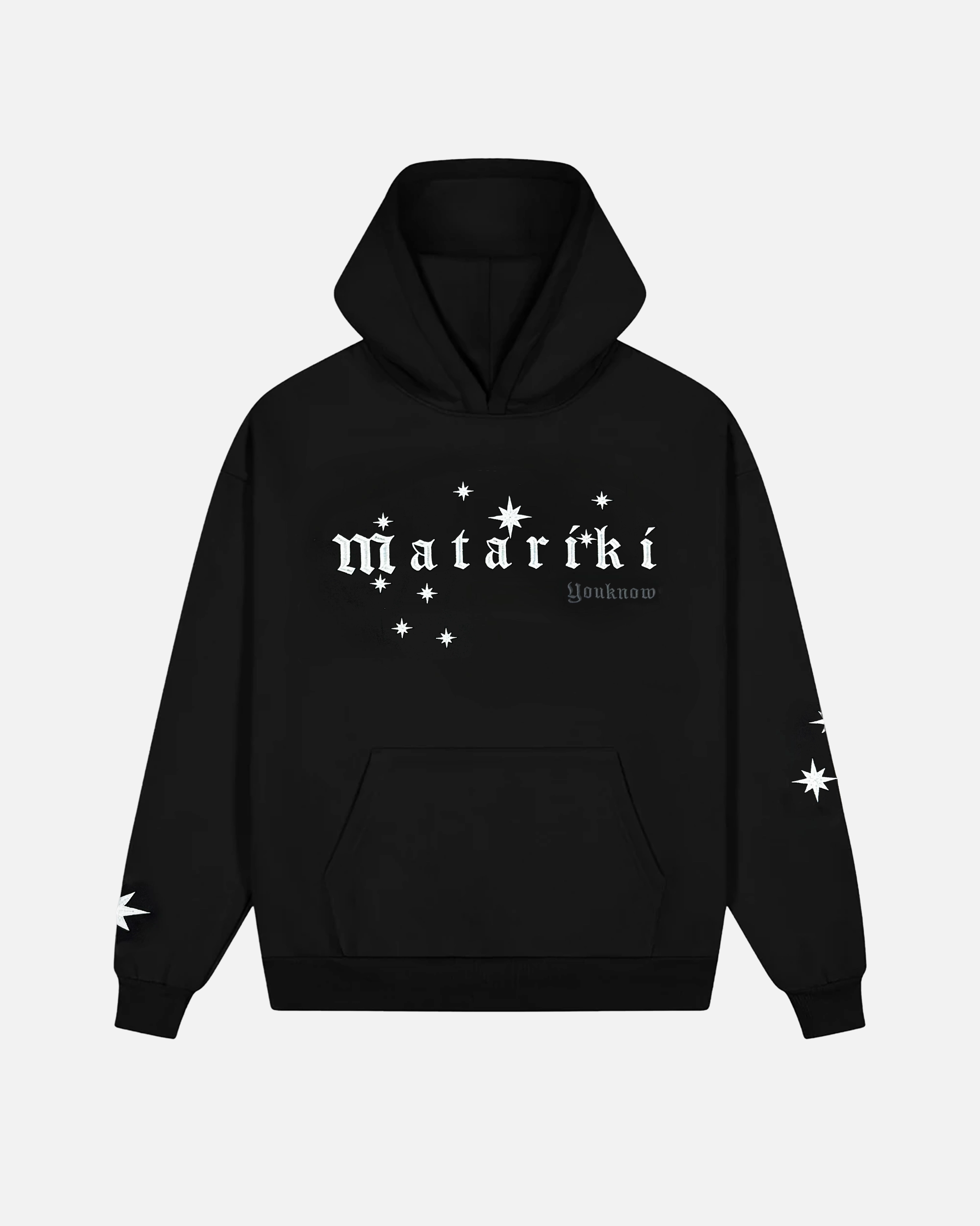 Matariki Hoodie | Black Casual Street Travel Apparel