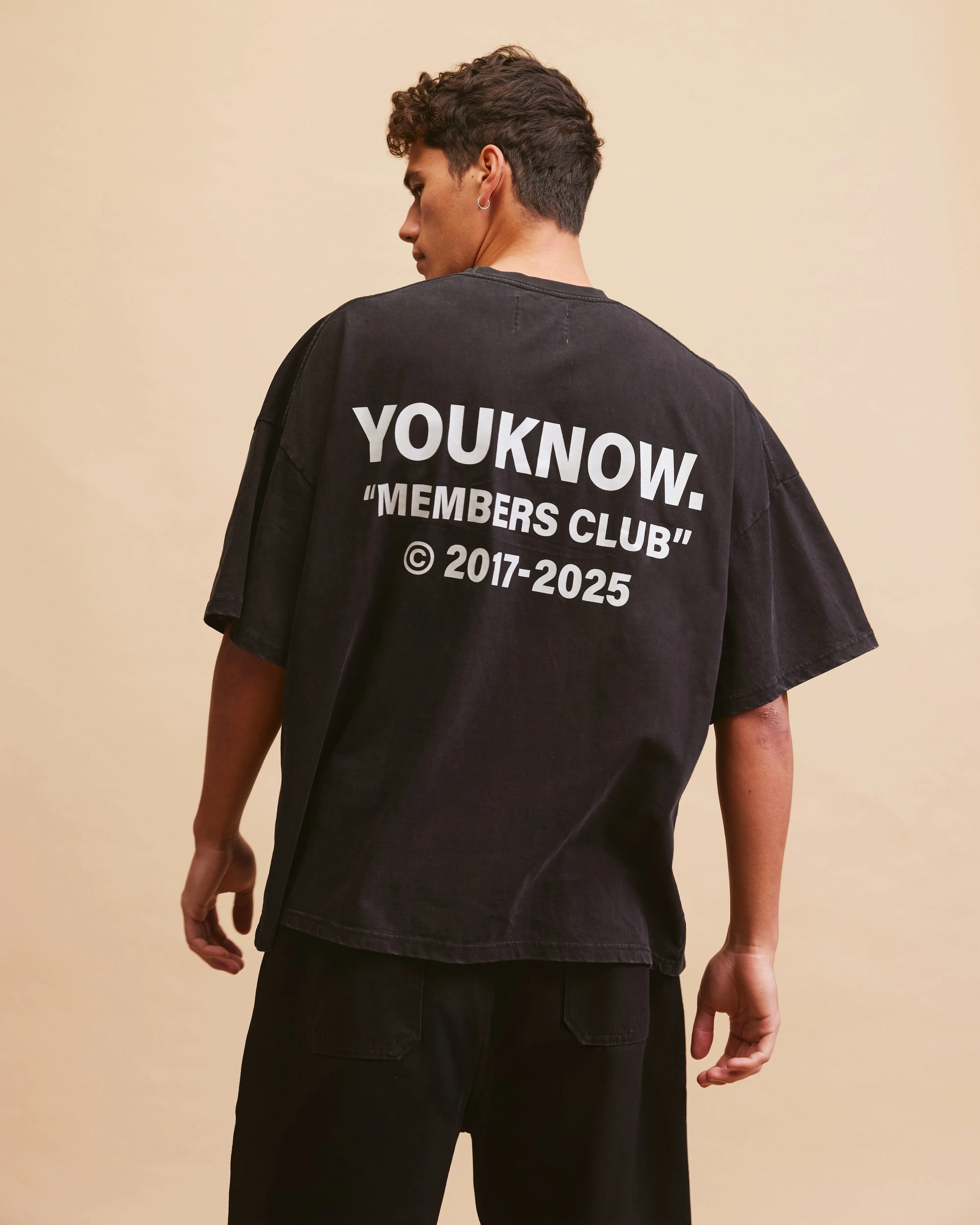 Moisture Management Eco Certified Fiber Members Club Tee | Washed Black