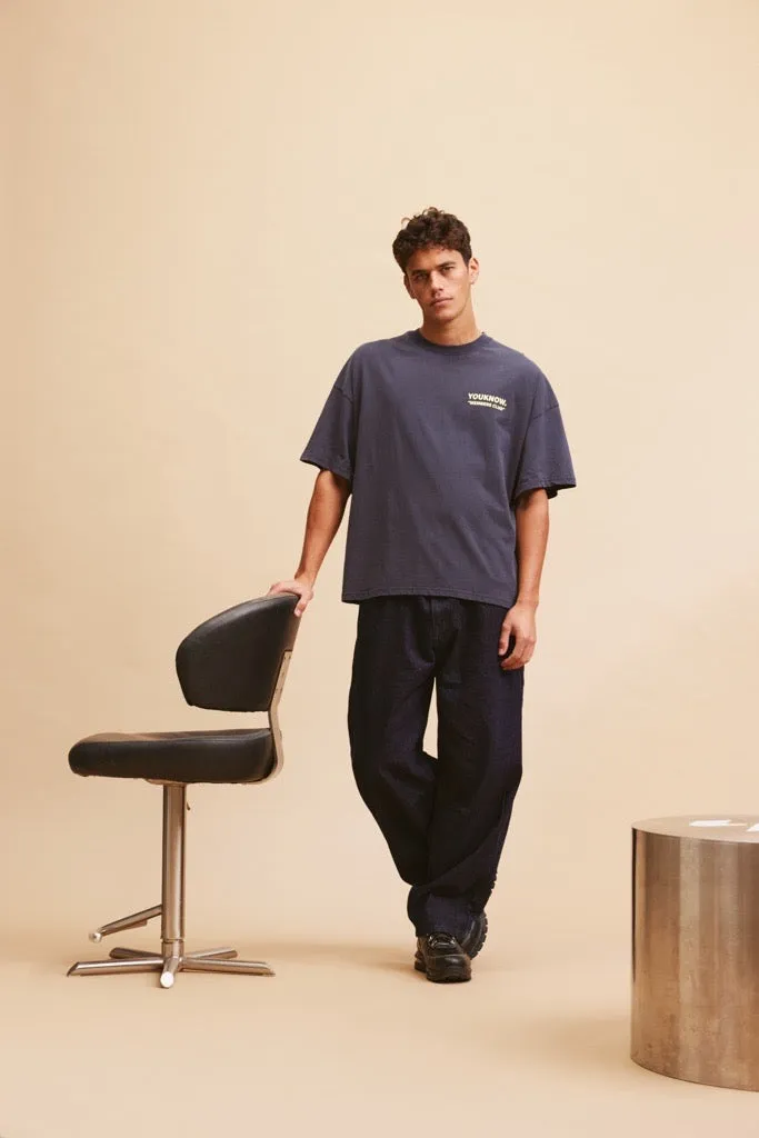 Members Club Tee | Washed Black Lace trim