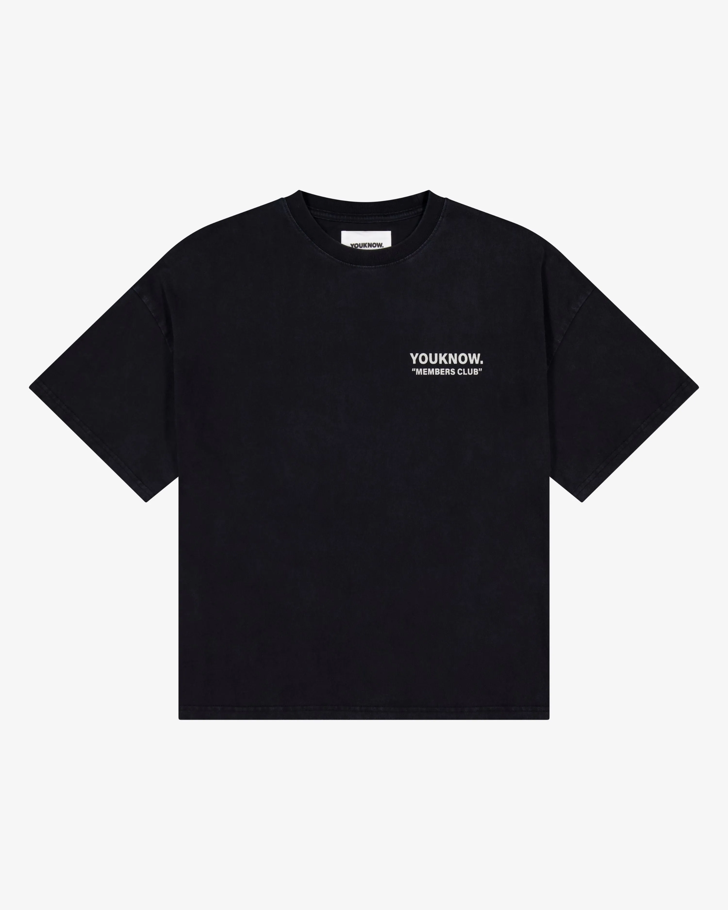 Stylish Details anti static Members Club Tee | Washed Black