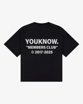 DurableStitching Members Club Tee | Washed Black
