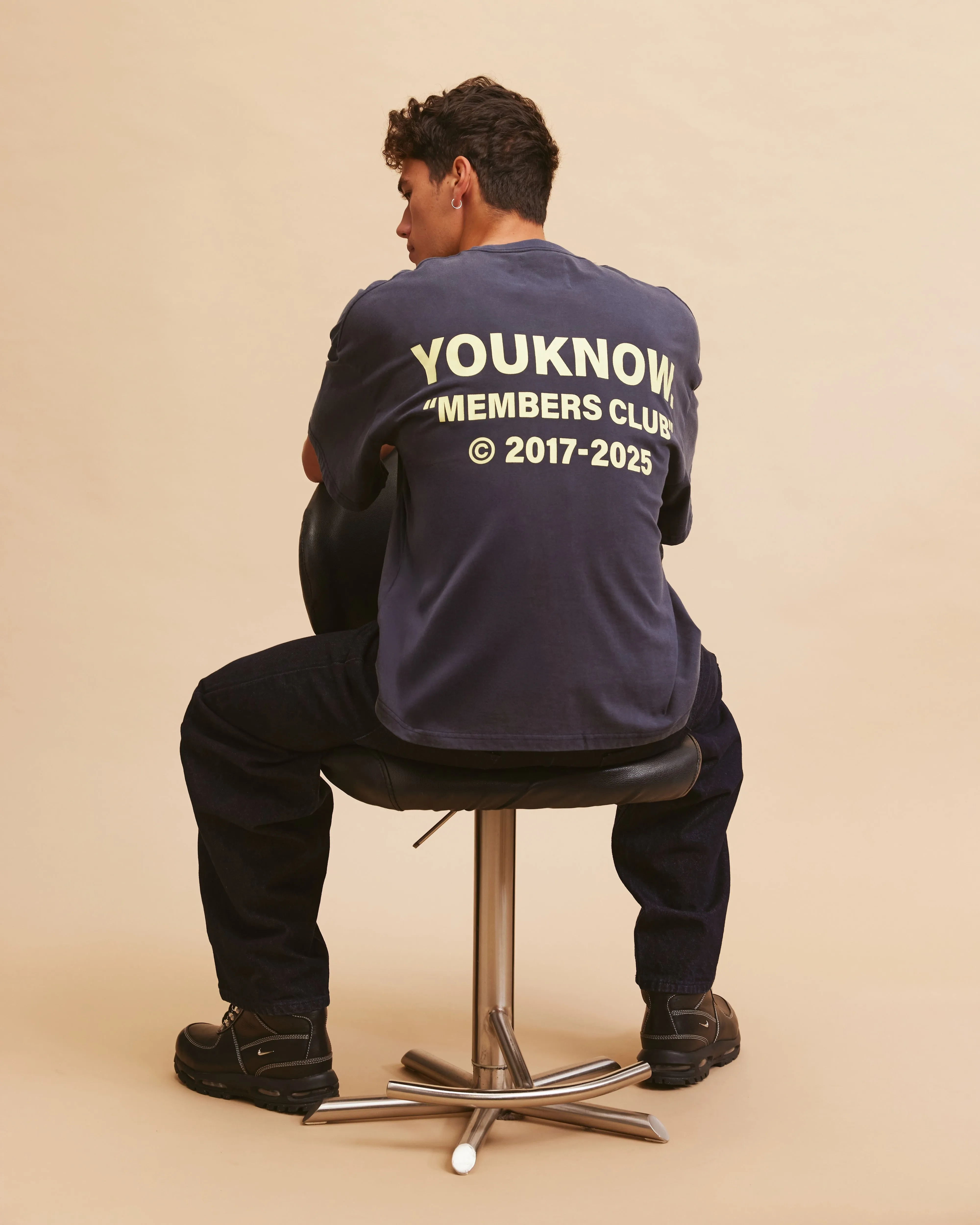 Members Club Tee | Washed Navy Soft Touch Texture All-Purpose Comfort