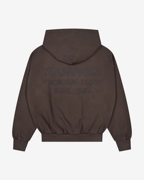 Stretch Knit Technology Members Club Hoodie | Washed Brown