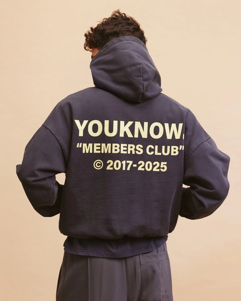 Members Club Hoodie | Washed Navy Muskox like camping outfit