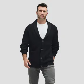 Men's Merino Cardigan Geometric Shape