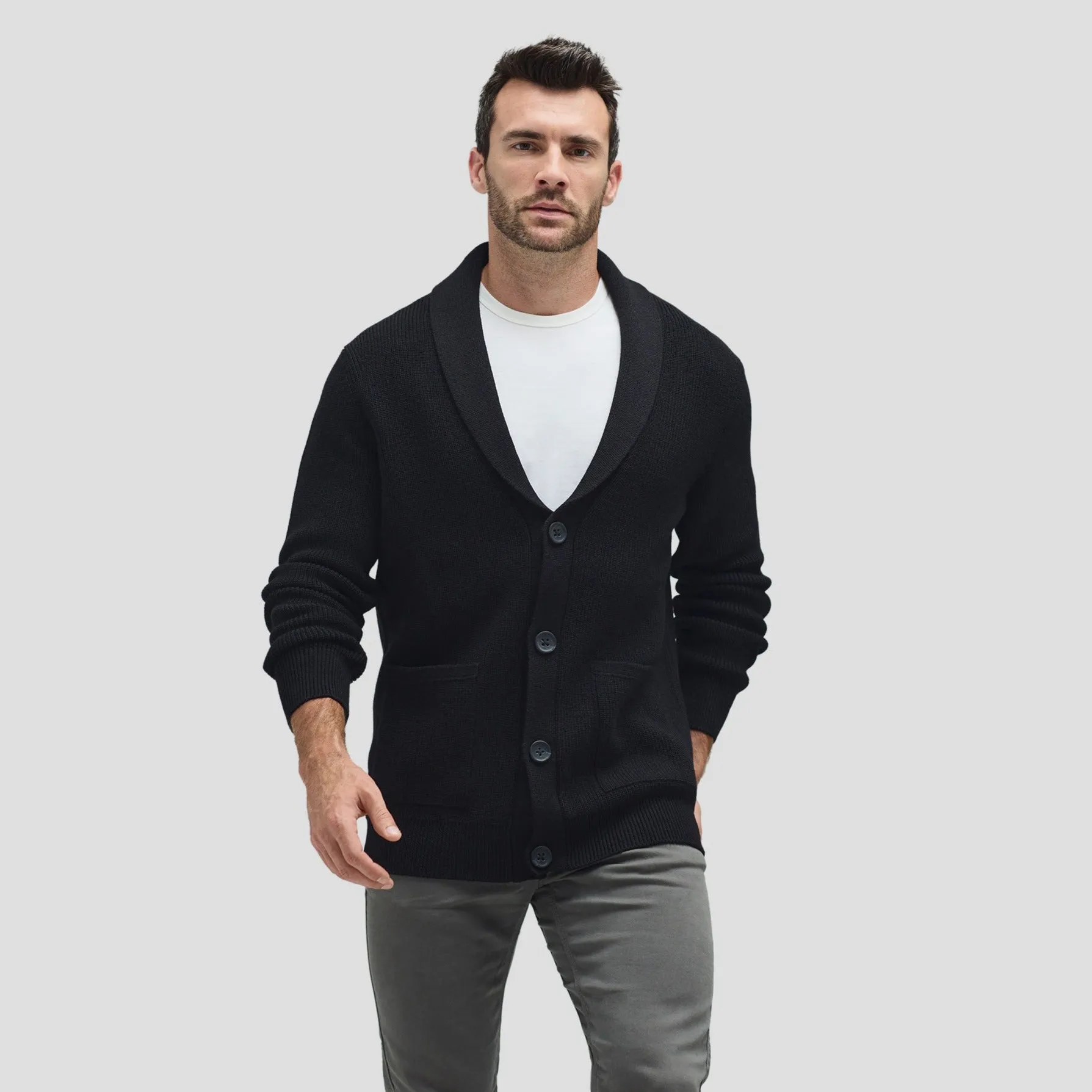 street Elastic Men's Merino Cardigan
