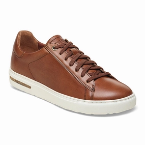 Mens Birkenstock Bend Leather in Cognac Low Profile Design