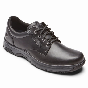 Range Jog Drill Pace Mens Dunham 8000 Service Plain Toe Oxfords Black
