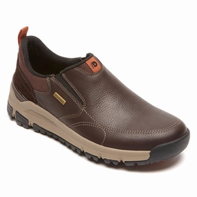 Mens Dunham Glastonbury Slip-On Brown Bend Step All Day Use