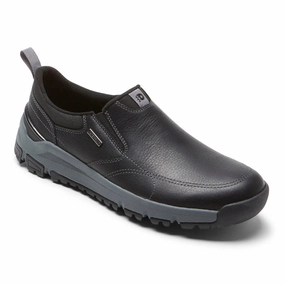 Adjustable Multi Density Cushioning Mens Dunham Glastonbury Slip-On in Black