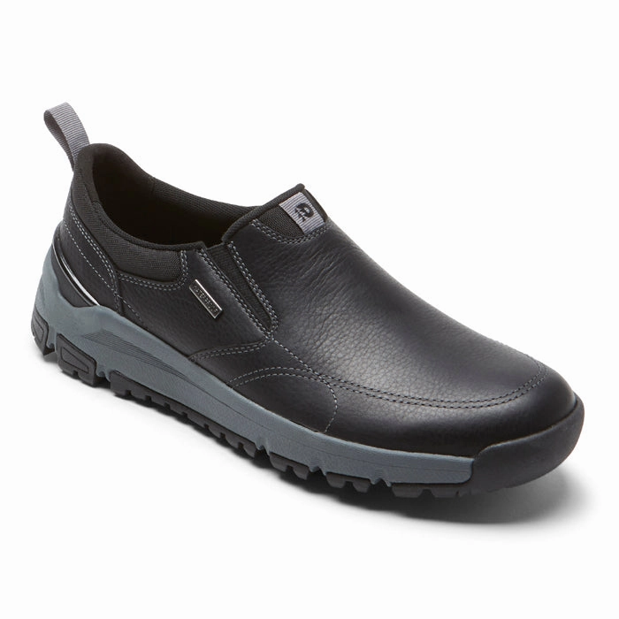 Mens Dunham Glastonbury Slip-On in Black Airy Design