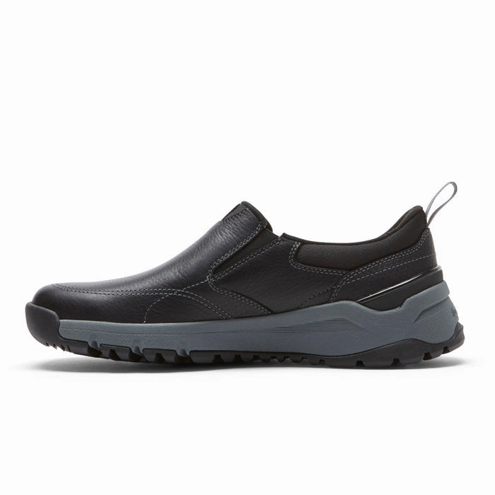Mens Dunham Glastonbury Slip-On in Black Step Relief