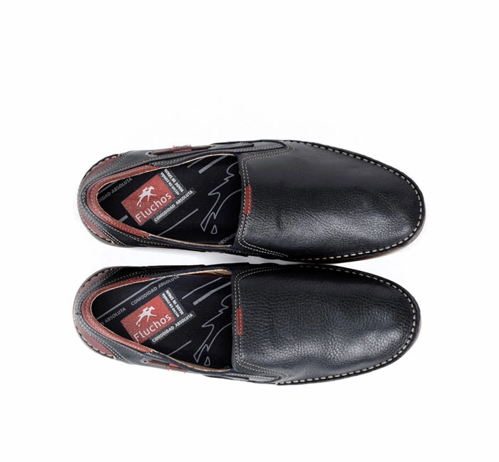 Mens Fluchos Mariner Navy Stable Steps Comfortable Step