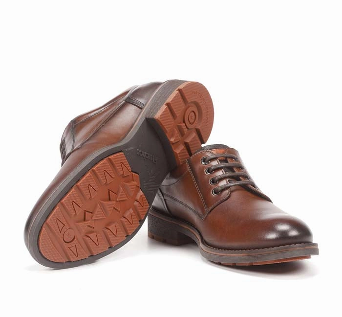 Suede Mens Fluchos Terry in Cognac