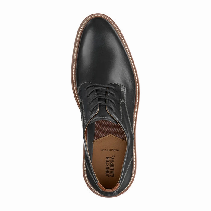 Mens Johnston & Murphy Upton Plain Toe in Black Active Feet
