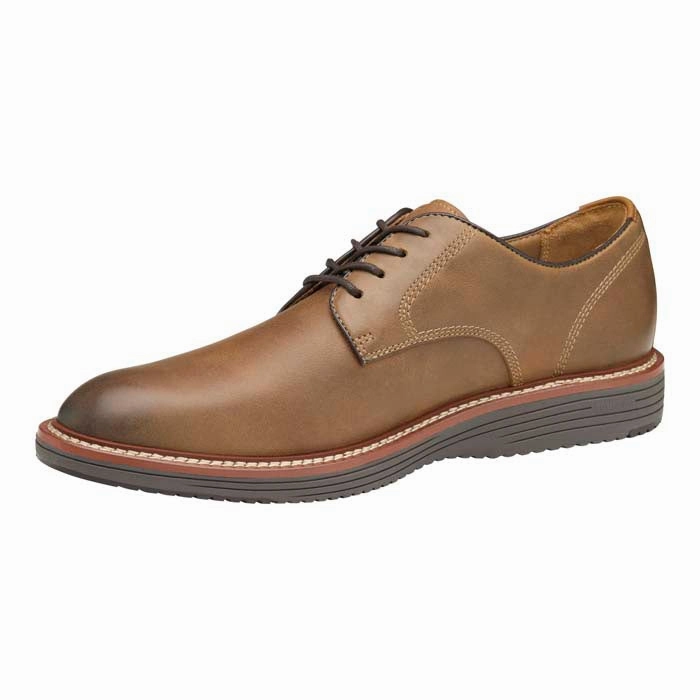 Root Path Secure fit Mens Johnston & Murphy Upton Plain Toe in Tan