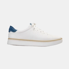 Mens Kizik Sonoma in Optic White/Coronet Blue Pure Style Yellow Sun