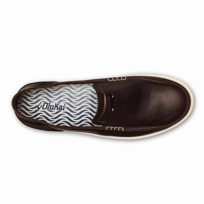 Sport Touch Friction Reduction Coating Mens Olukai Kakaha in Dark Java/Dark Java