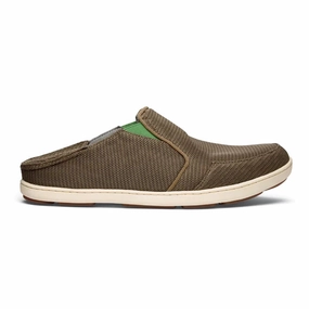 Mens Olukai Nohea Mesh Mustang Lime Peel Non Marking Tread Smooth Steps