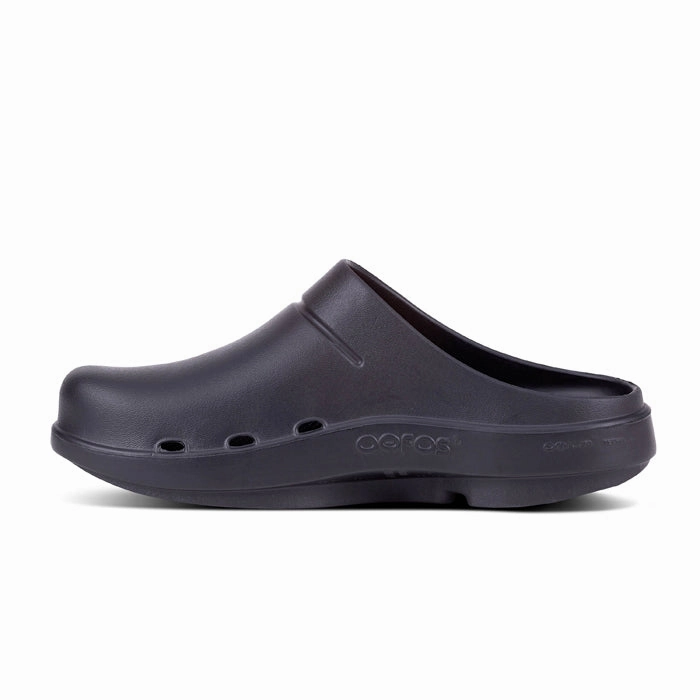 Mens Oofos OOCloog Black Matte in Black Sleek Form Teen Trend