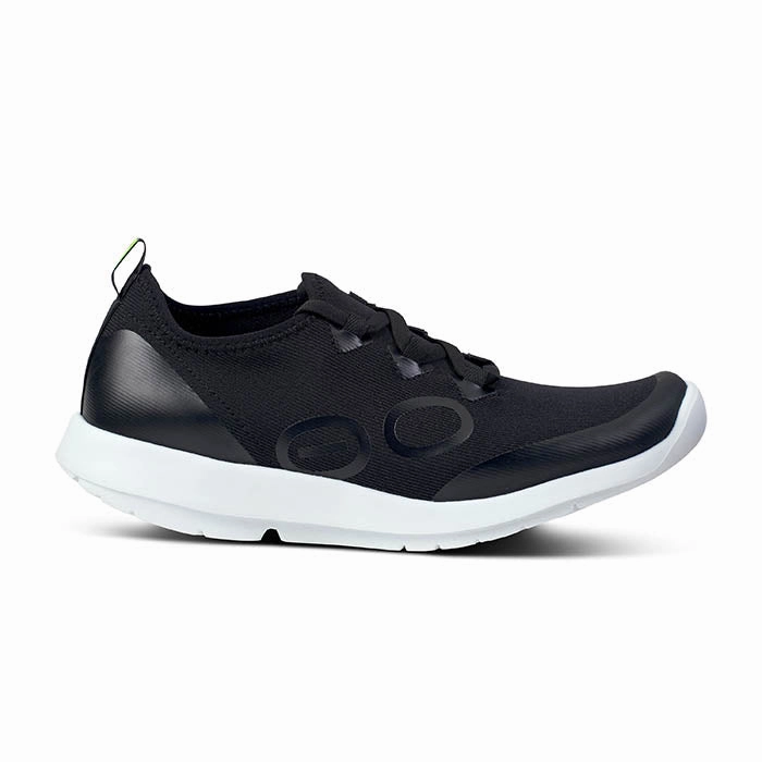 Mens Oofos Oomg Sport Tie in White/Black Versatile Upper