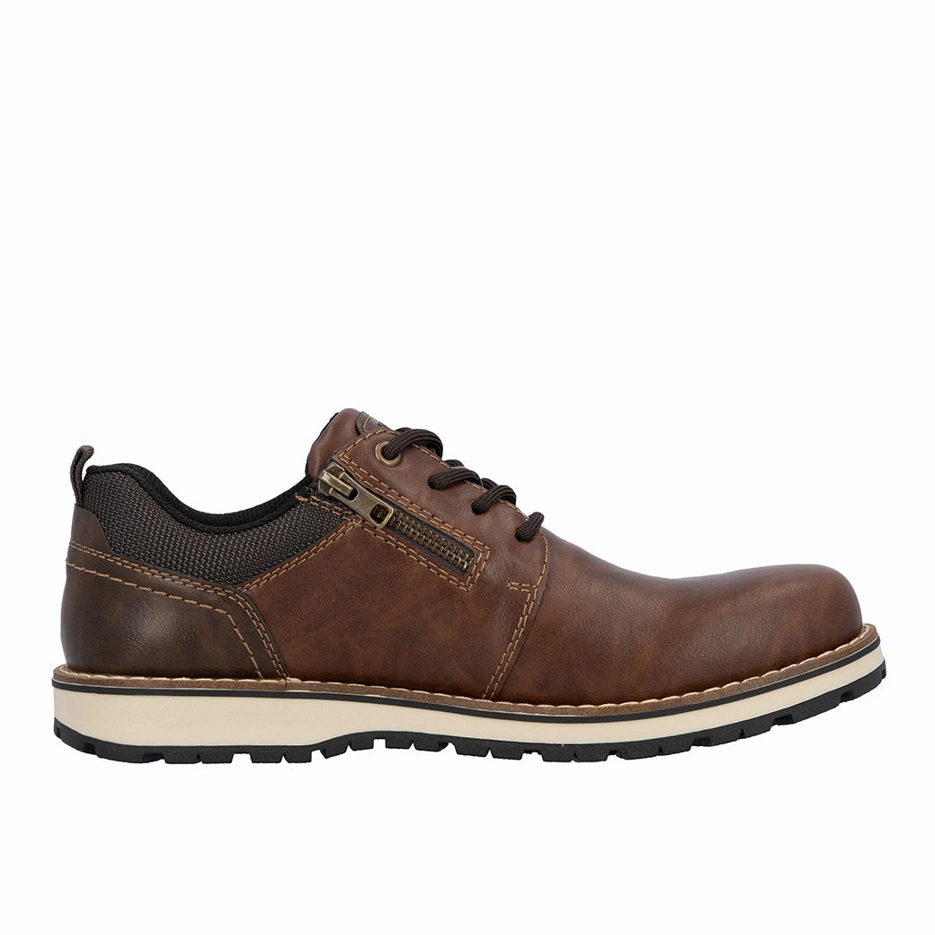 Mens Rieker Ronny 06 in Wood/Toffee/Schwarz Durable Fit